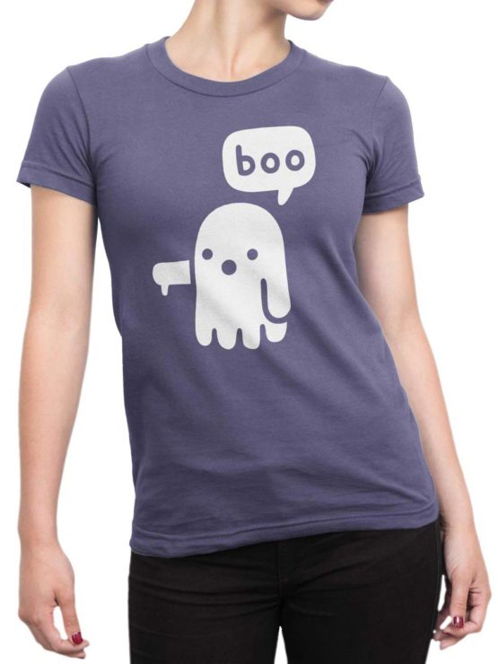 0439 Cute Shirt Boo Front Woman