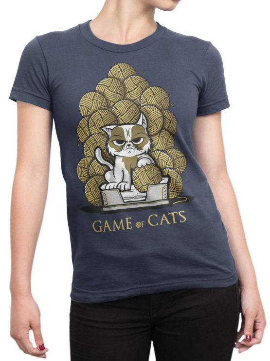 0902 Game of Thrones Shirt Game of Cats Front Woman