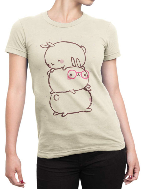 0914 Cute T Shirt Rabbits Front Woman
