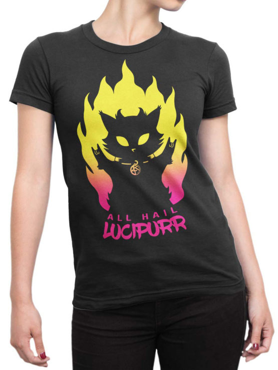 0968 Cat Shirts Lucipurr Front Woman