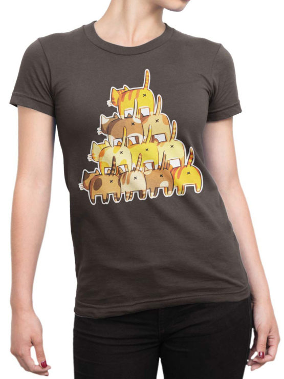 0983 Cat Shirts Butt Pyramid Front Woman